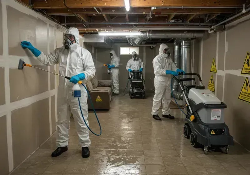 Basement Moisture Removal and Structural Drying process in Musselshell County, MT